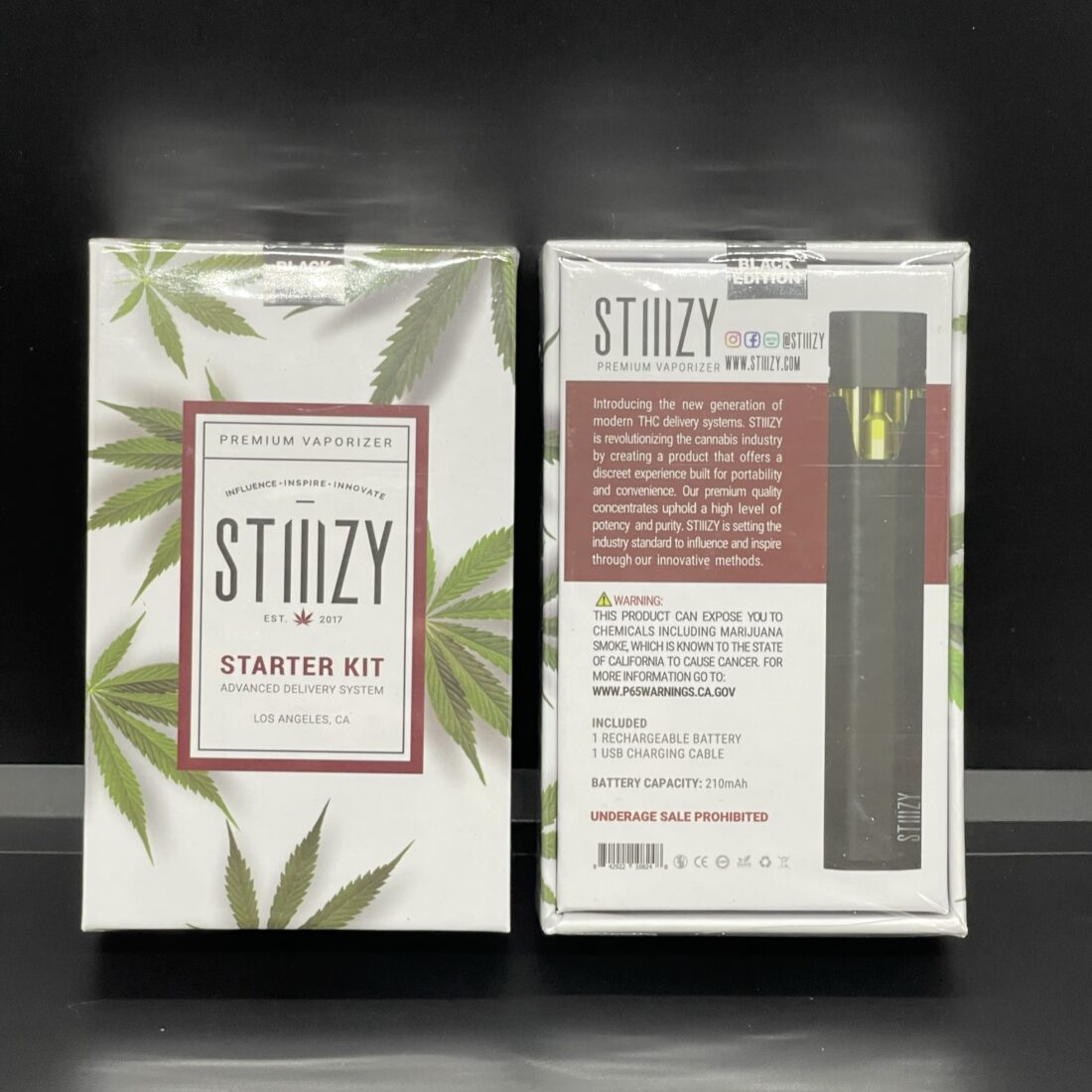 Stiiizy Battery ONLY Black Original - Green Therapy NYC